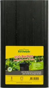 eco-bordure hol hoekprofiel 1m x 14cm x 14cm zwart