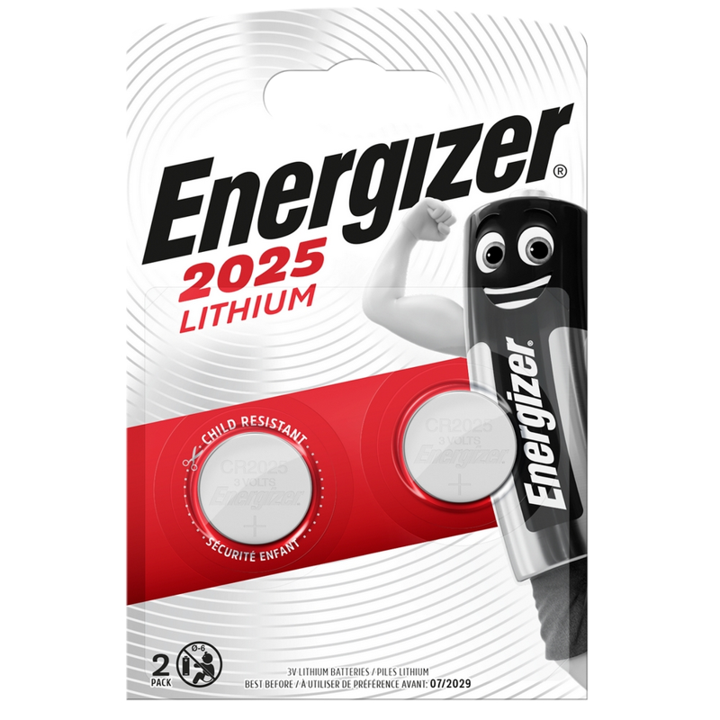 energizer lithium 3v cr2025 bl2