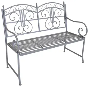 mozart bench grey l115w45h96