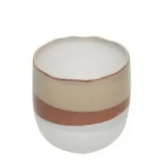 pot round white/brown d16,5h17,5