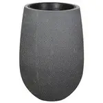 rd. light fiber concrete pot s/1 - plain  - sandy