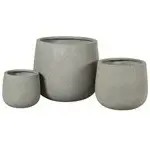 rd. light fiber-concrete  pot - size 29.0x29.0x26