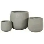 rd. light fiber-concrete  pot - size 40.5x40.5x36