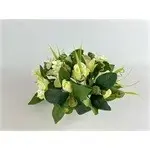 rose bud/orchid table stand  cream- 15cm