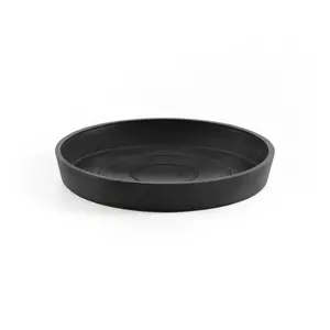 saucer round 15 dark grey