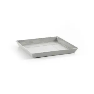 saucer square 40 white grey